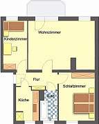 Grundriss Wohnung, 3 Zimmer (71,82 m²), Wiesestraße 218, Gera