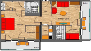 Grundriss Wohnung, 3 Zimmer (67,68 m²), Zeulsdorfer Straße 25, Gera
