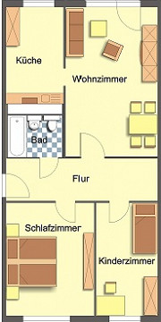 Grundriss - Wohnung, 3 Zimmer (66,87 m²), Ziegelberg 17, Gera