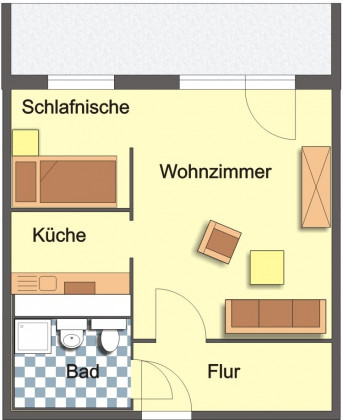 Grundriss Barrierearm wohnen!, Platanenstraße 9, Gera