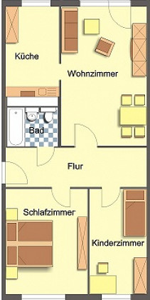 Grundriss Wohnung, 3 Zimmer (66,87 m²), Ziegelberg 17, Gera